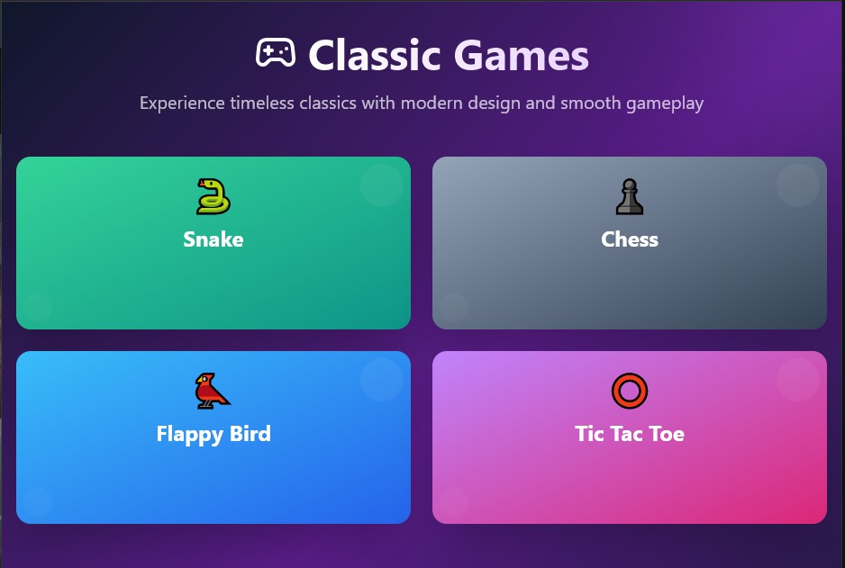 Classic Games Project